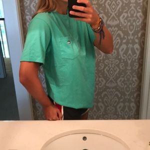 Southern Tide green T-shirt.